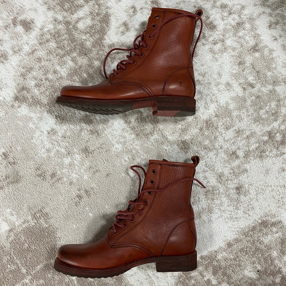 Frye Women's Veronica Combat Leather Booties, 6.5